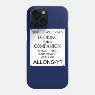 Single Whovian(Allons-y Ver) Phone Case