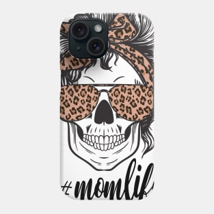 Mom Life Skull Cheetah print Retro Bandana Phone Case