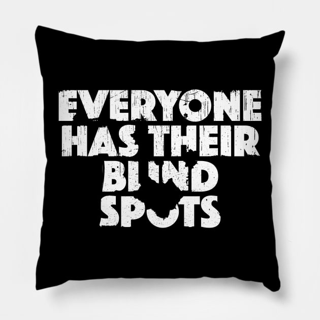 Blind Spots Pillow by GrumpyOwl