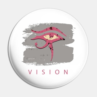 The Eye of Horus Vision in Grey & Pink Pin