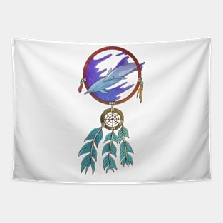 Dreamcatcher Dream Catcher Spiritual Dolphins Feathers Tapestry