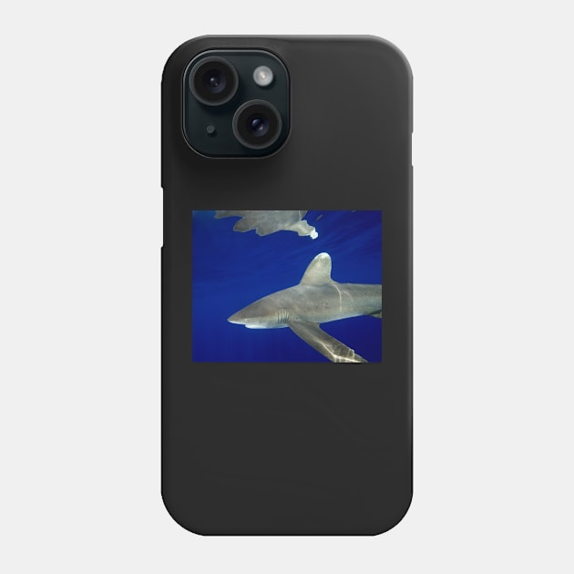 Oceanic White Tip Shark Reflections Phone Case by jbbarnes