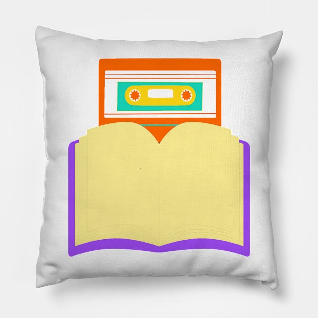 Read Along Purple Cover Pillow by ShiromiSpeaks