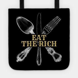 Anti Capitalism Eat The Rich - Fancy Cutlery .DNS Tote