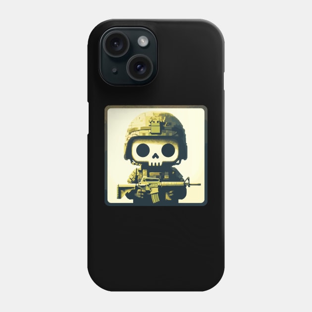 Kawaii pixel ghost soldier Phone Case by TomFrontierArt