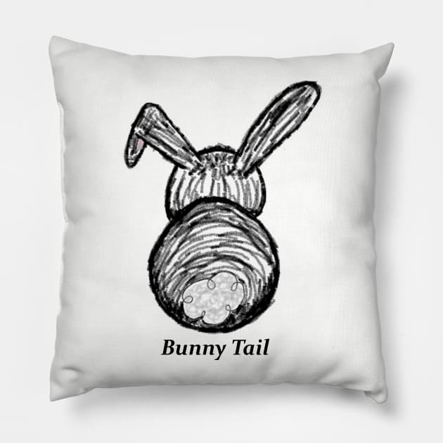 Bunny Tail Pillow by Crowsdance