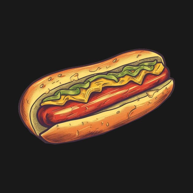 Sizzling Hotdog Delight by Pieartscreation