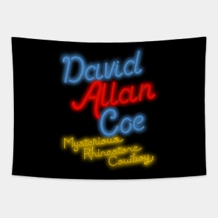 David Allan Coe Mysterious Rhinestone Cowboy Neon Tapestry