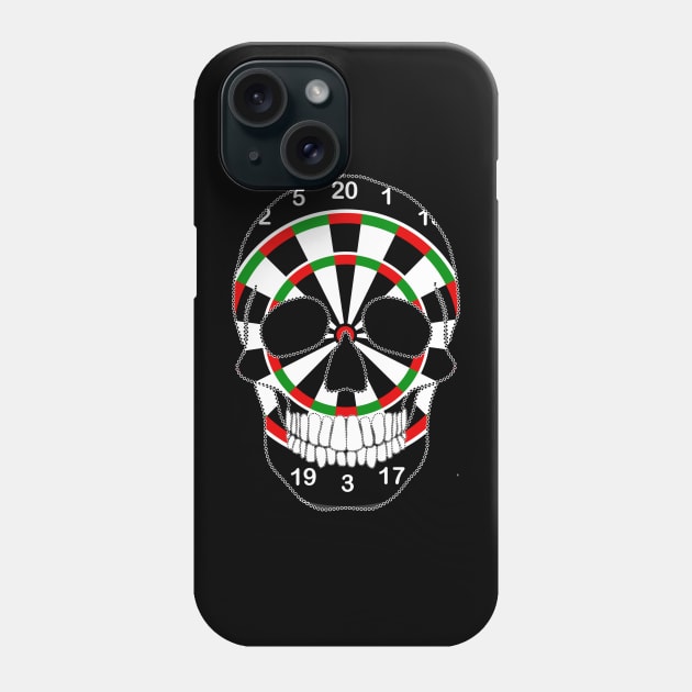 Dartboard Skull Phone Case by Nuletto