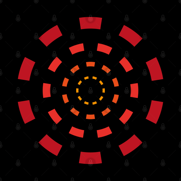 Orange and red concentric circles by Incognito Design