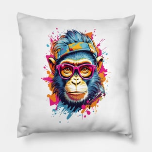 Cool Monkey in Sunglasses Pillow