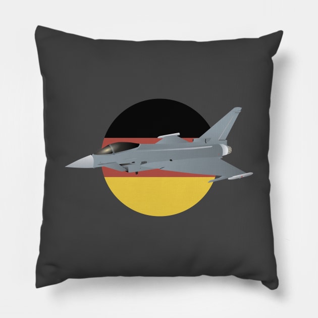 German Eurofighter Typhoon Jet Fighter Pillow by NorseTech