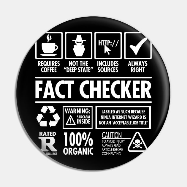 Fact Checker Job Description Pin by NerdShizzle