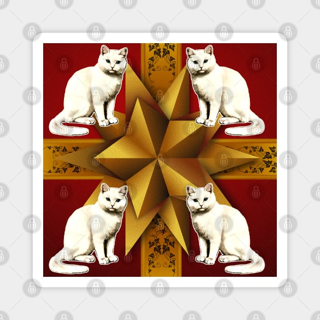 Gift from God: White kitten! Magnet by Marccelus