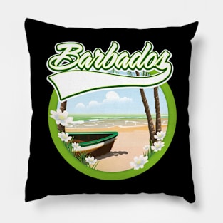 Barbados Beach logo Pillow