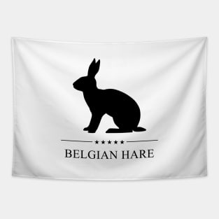 Belgian Hare Rabbit Black Silhouette Tapestry