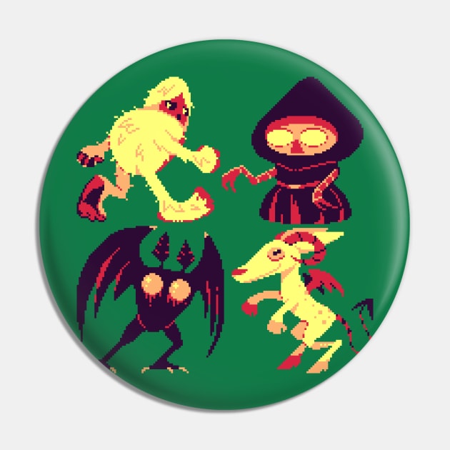 Pixel Cryptids Pin by MalevolentMask