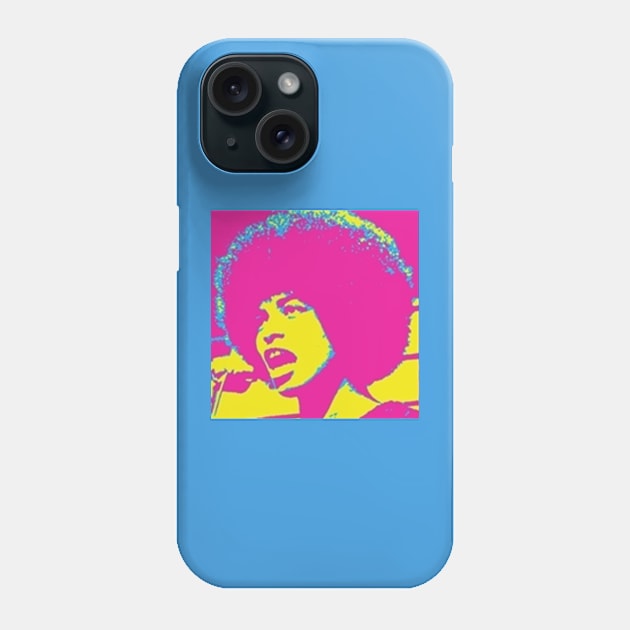 Angela Davis - Stylized Bright Phone Case by Tainted