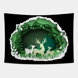 Deer Back to Nature Tapestry