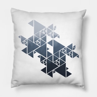 Geometry Triangles Misty Forest Pillow