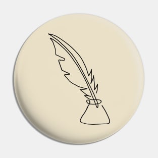 One line feather Pin