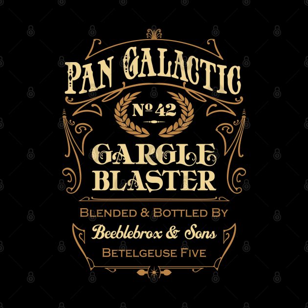 Hitchhikers Guide to the Galaxy Pangalactic Gargleblaster Label by DrPeper