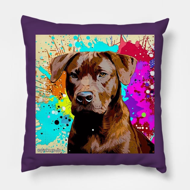 Fila Brasileiro Pop Art Pillow by Sketchy