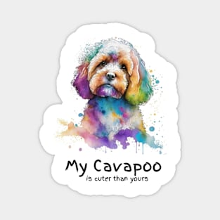 My Cavapoo is cuter than yours Funny Shirt Magnet