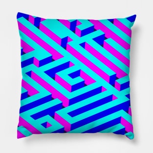 Abstract 3D Maze Pillow