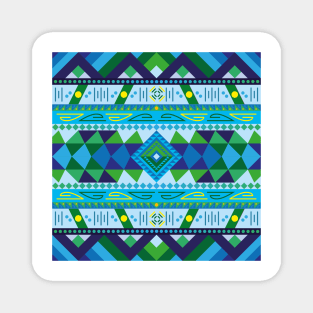 Native American lush colour pattern design Magnet