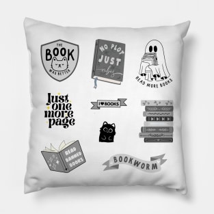 Black Bookish Pack Pillow