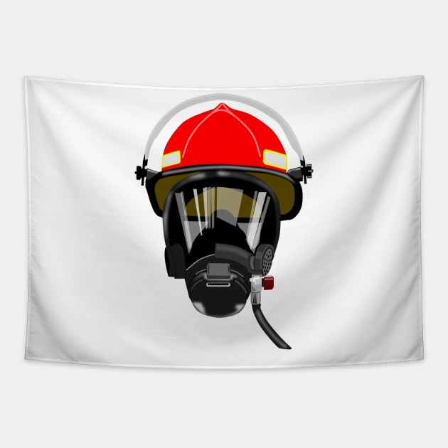 fireman helmet Tapestry by cubeartalex