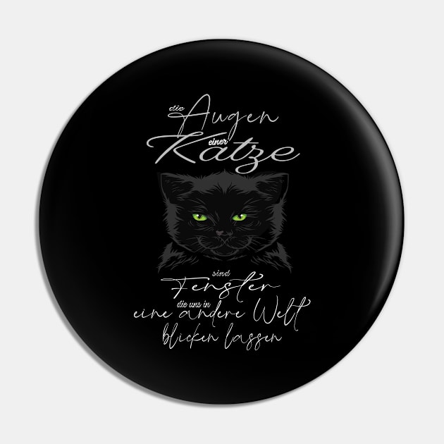 Cute Black Cat Saying Cats Lover Pin by Designcompany