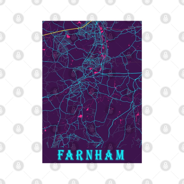 Farnham Neon City Map by tienstencil