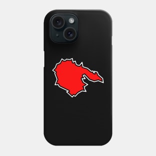 Hornby Island, BC in Crimson Red - Vacation Swag - Simple - Hornby Island Phone Case