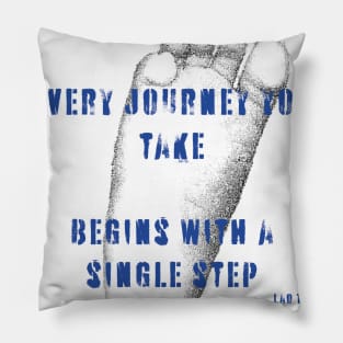 Every journey you take footprint Pillow