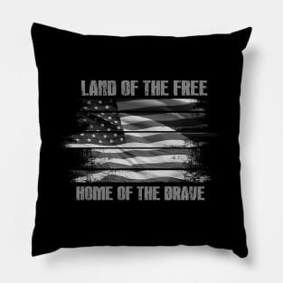 Land Of The Free Home Of The Brave Pillow