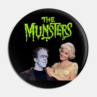 The Munsters,   Herman Munster ,Marilyn, Fred Gwynne,  Beverley Owen, Pin