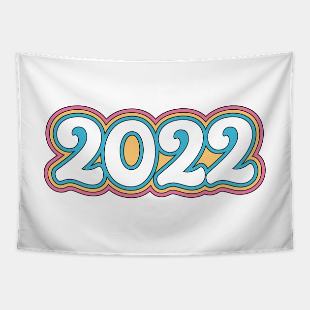2022 year rainbow Tapestry by RetroDesign