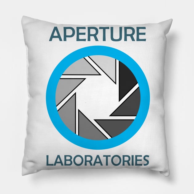 Aperture Laboratories Pillow by minicrocks