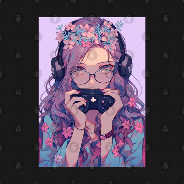 Gamer girl Pink Kawaii Game Lover by GothicDesigns