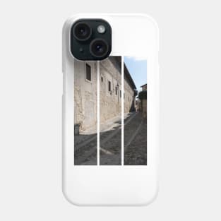 North Italy Life in the center of the lombard medieval city. Walking through narrow streets and walls. Sunny summer day. (vertical) Phone Case