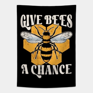 Save The bees "Give Bees A Chance" Tapestry