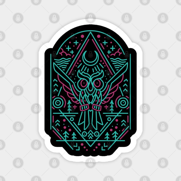 owl line art Magnet by donipacoceng