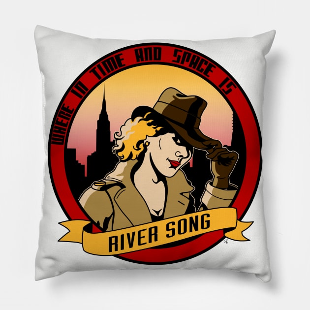 Where in Time and Space is River Song? Pillow by mikaelak