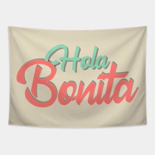 Quote spanish funny Hola bonita Tapestry