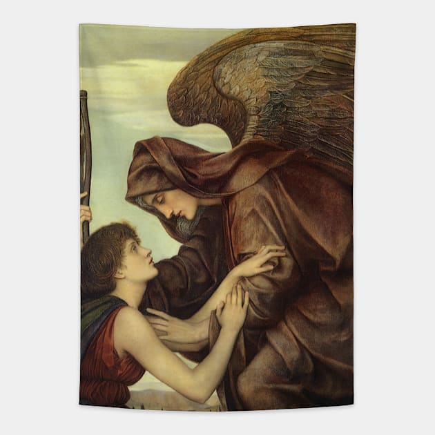 Angel of Death by Evelyn De Morgan Tapestry by MasterpieceCafe