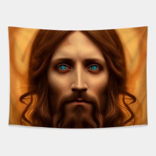 Unforgettable face of the savior Jesus Christ Tapestry