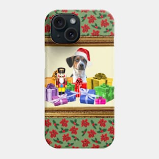 jack Russell Terrier Dog Baroque frame gift merry christmas Phone Case