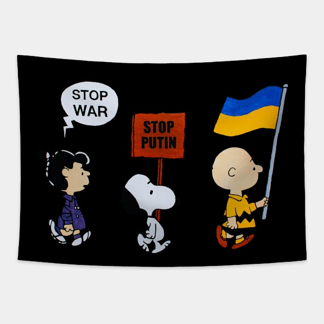 Stop war stop Putin Tapestry by den.make